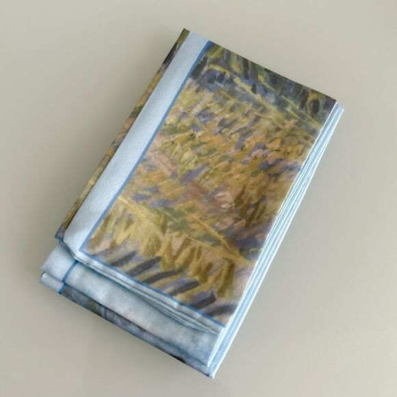 Blue and Green Artistic Scarf A1194 - Picture 2 of 3